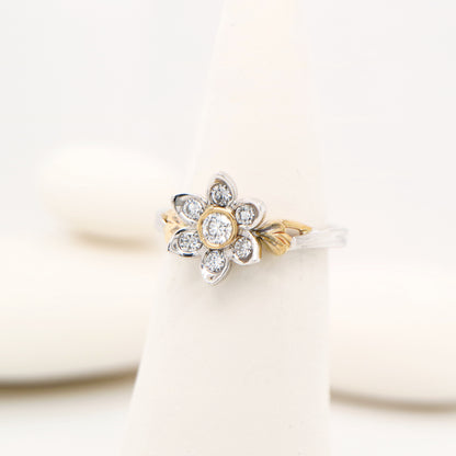 Aurelia Bloom diamond ring in yellow and white gold