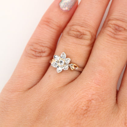 Aurelia Bloom diamond ring in yellow and white gold