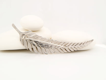 Fern leaf in marcasite and silver brooch