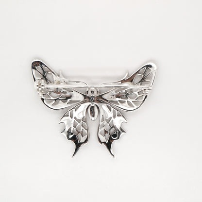 Butterfly brooch with marcasite in sterling silver