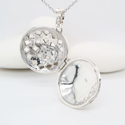 Art Nouveau Locket in Marcasite and Sterling Silver