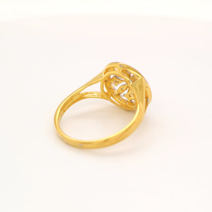 Vintage art deco twin gold and natural diamond ring