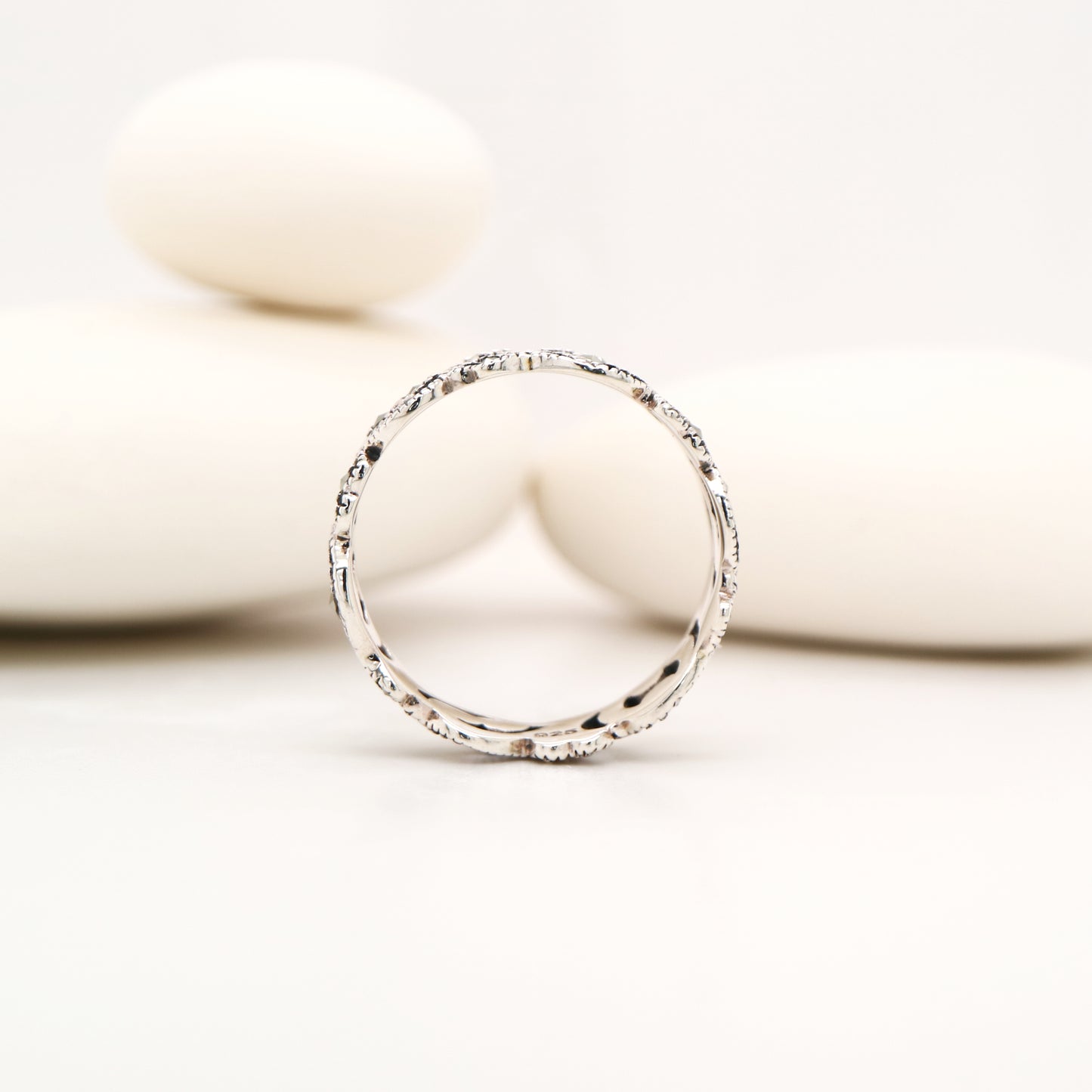 Marcasite filigree ring in sterling silver